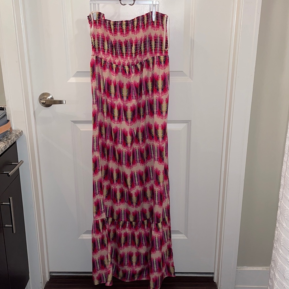 Summer pink maxi dress